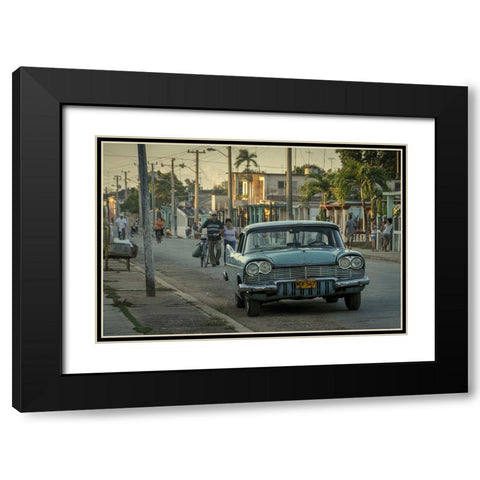 Street Life Black Modern Wood Framed Art Print with Double Matting by Bauer, Andreas
