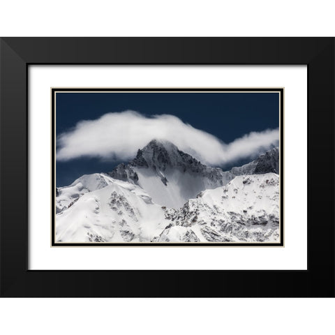 eaapp Black Modern Wood Framed Art Print with Double Matting by Wang, Xiaoyang