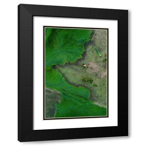 Harvesting Strabismus Black Modern Wood Framed Art Print with Double Matting by Trung Dung, Ngo