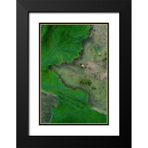 Harvesting Strabismus Black Modern Wood Framed Art Print with Double Matting by Trung Dung, Ngo