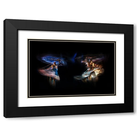 Sins Black Modern Wood Framed Art Print with Double Matting by Shawki, Mohamed