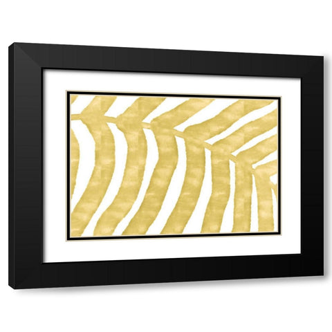 LEAF YELLOW Black Modern Wood Framed Art Print with Double Matting by 1x Studio II