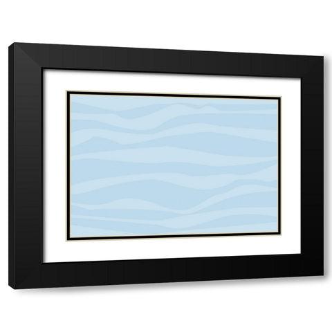 Waves Black Modern Wood Framed Art Print with Double Matting by 1x Studio II