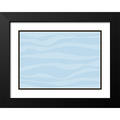 Waves Black Modern Wood Framed Art Print with Double Matting by 1x Studio II