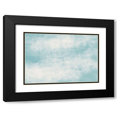 Abstract Blue Black Modern Wood Framed Art Print with Double Matting by 1x Studio II
