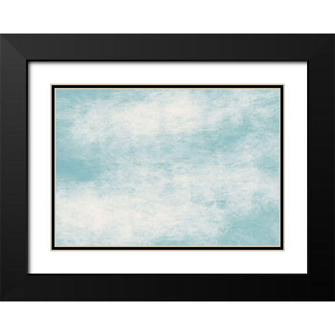 Abstract Blue Black Modern Wood Framed Art Print with Double Matting by 1x Studio II