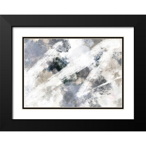 Abstract Mess Black Modern Wood Framed Art Print with Double Matting by 1x Studio II