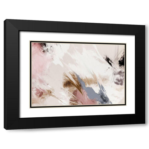 Splash Clouds 02 Black Modern Wood Framed Art Print with Double Matting by 1x Studio II