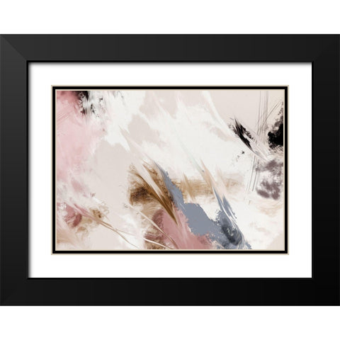 Splash Clouds 02 Black Modern Wood Framed Art Print with Double Matting by 1x Studio II