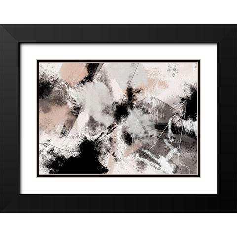 Splash Storm 02 Black Modern Wood Framed Art Print with Double Matting by 1x Studio II