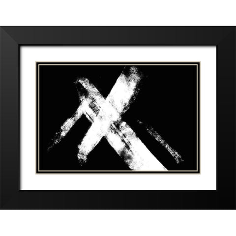 Negative Cross Black Modern Wood Framed Art Print with Double Matting by 1x Studio II