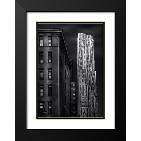 New York Streets Black Modern Wood Framed Art Print with Double Matting by Garcia, Helena
