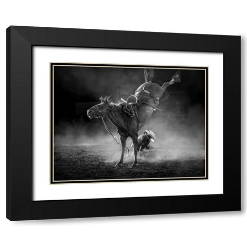 WhoS Win Black Modern Wood Framed Art Print with Double Matting by Ma, Frank