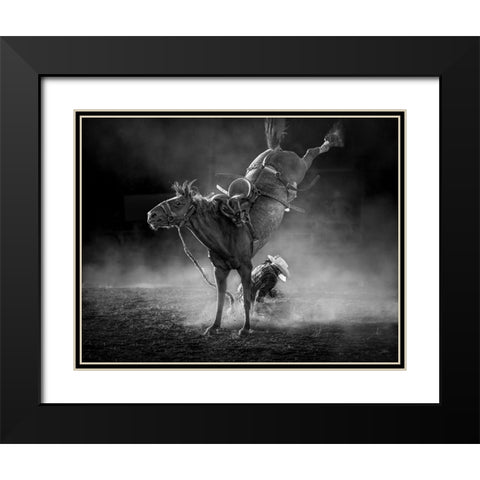 WhoS Win Black Modern Wood Framed Art Print with Double Matting by Ma, Frank