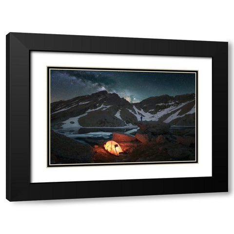 Montaapa Palentina Black Modern Wood Framed Art Print with Double Matting by Alvarez Osorio, Cesar