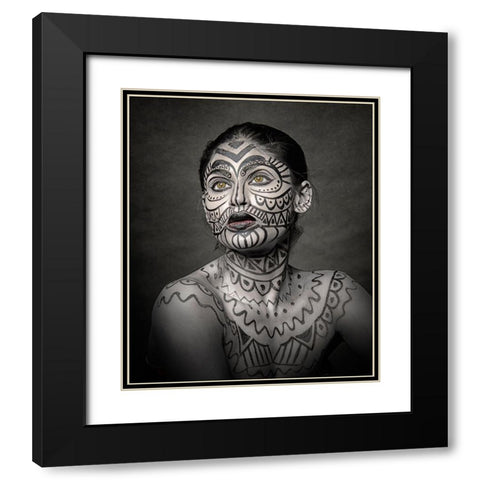 A Painted Lady Black Modern Wood Framed Art Print with Double Matting by Bhattacharyya, Partha