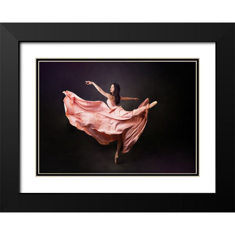 Bloom Of Youth Black Modern Wood Framed Art Print with Double Matting by Meng, Mia