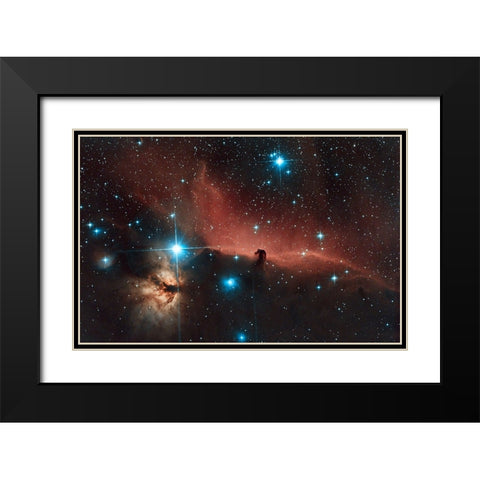 Horse head Nebula Black Modern Wood Framed Art Print with Double Matting by Zhen Yu, James
