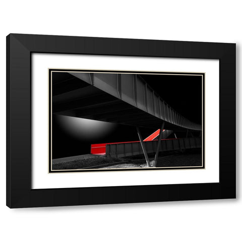 The Red Slide Black Modern Wood Framed Art Print with Double Matting by Weber, Roland
