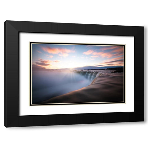 Niagara Black Modern Wood Framed Art Print with Double Matting by Schaarschmidt, Christoph