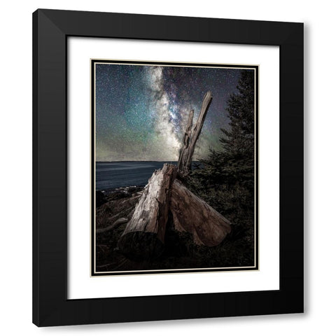 Milky Way Coast Black Modern Wood Framed Art Print with Double Matting by Esposito, Ed