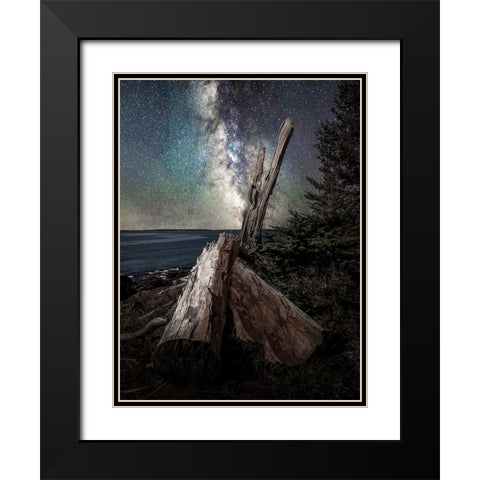 Milky Way Coast Black Modern Wood Framed Art Print with Double Matting by Esposito, Ed