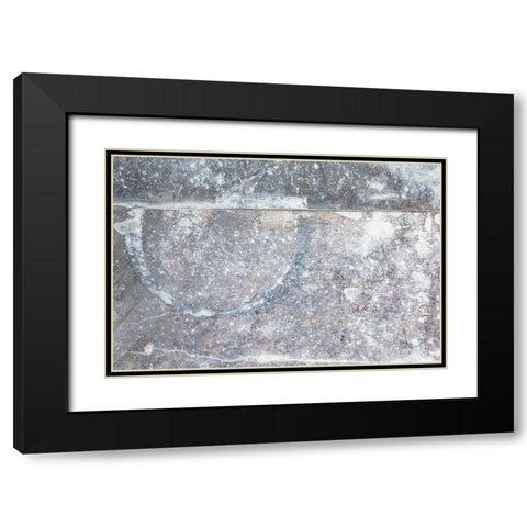 Texture 01 Black Modern Wood Framed Art Print with Double Matting by 1x Studio III