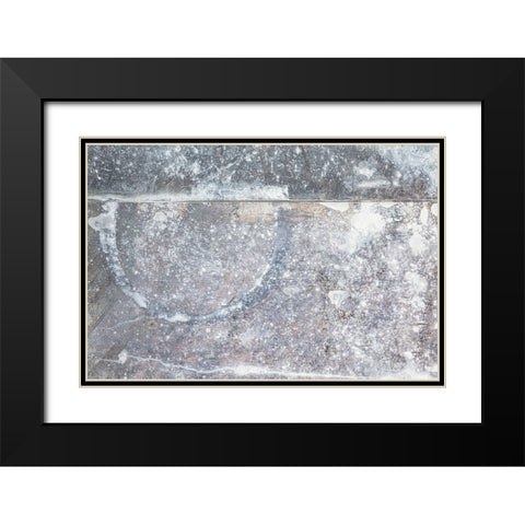 Texture 01 Black Modern Wood Framed Art Print with Double Matting by 1x Studio III