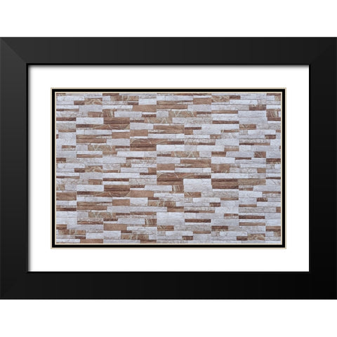 Texture 12 Black Modern Wood Framed Art Print with Double Matting by 1x Studio III