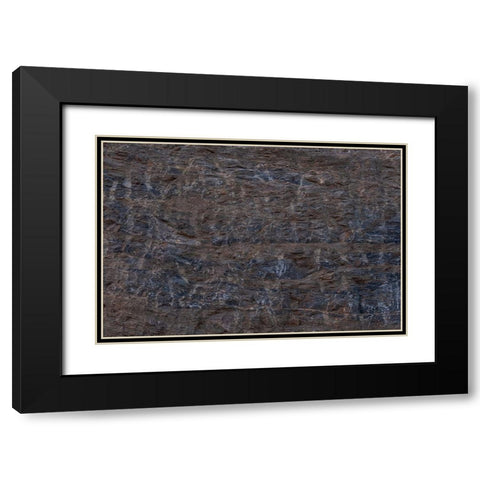Texture 13 Black Modern Wood Framed Art Print with Double Matting by 1x Studio III