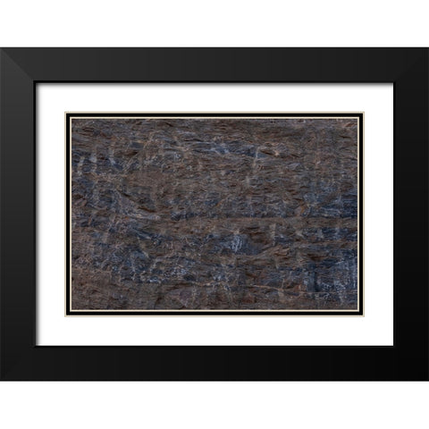 Texture 13 Black Modern Wood Framed Art Print with Double Matting by 1x Studio III