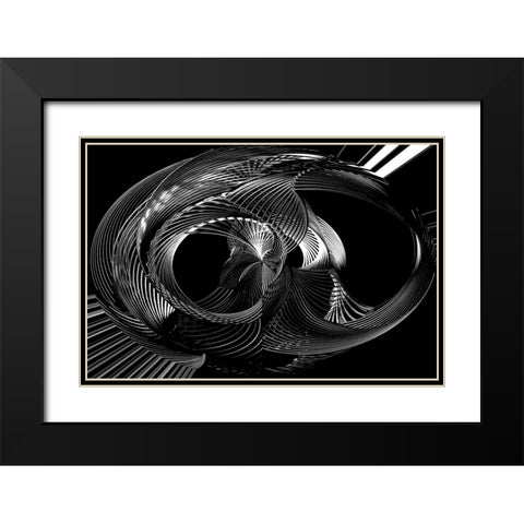 Twisted Black Modern Wood Framed Art Print with Double Matting by Wechsler, Robin