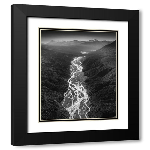 Untitled Black Modern Wood Framed Art Print with Double Matting by Tao, Liwen