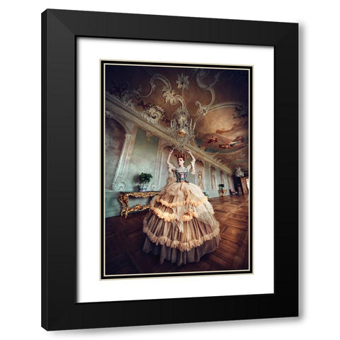 Waltzing Queen Black Modern Wood Framed Art Print with Double Matting by Bolgov (Axe), Ruslan