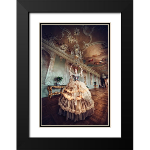 Waltzing Queen Black Modern Wood Framed Art Print with Double Matting by Bolgov (Axe), Ruslan