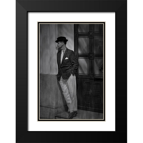 Waiting Black Modern Wood Framed Art Print with Double Matting by Dupont, Isabelle