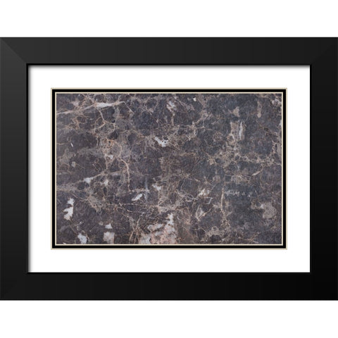 Texture 34 Black Modern Wood Framed Art Print with Double Matting by 1x Studio III