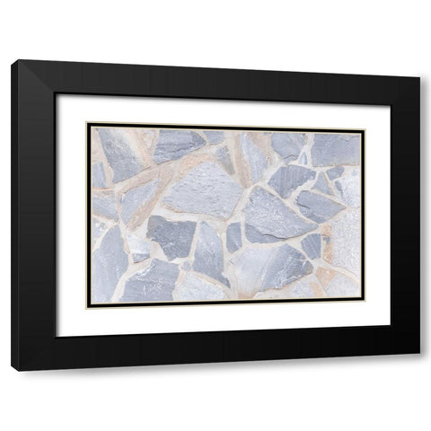 Texture 37 Black Modern Wood Framed Art Print with Double Matting by 1x Studio III