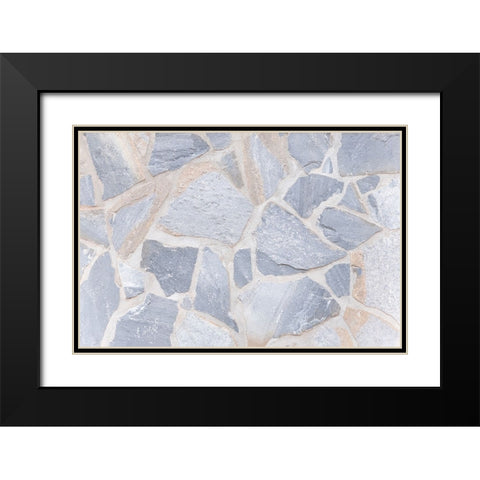 Texture 37 Black Modern Wood Framed Art Print with Double Matting by 1x Studio III