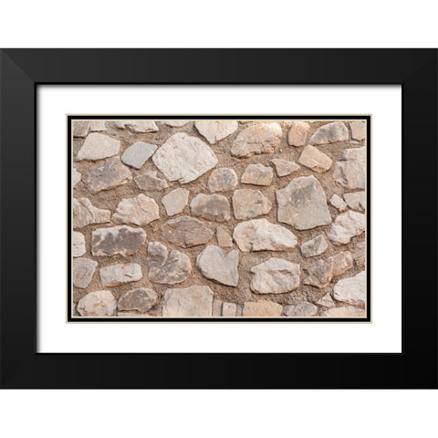 Texture 43 Black Modern Wood Framed Art Print with Double Matting by 1x Studio III