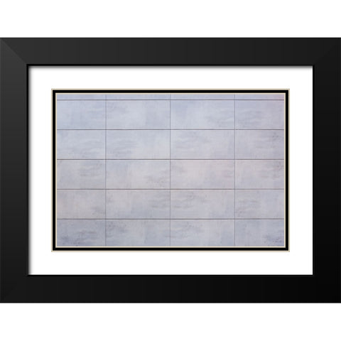 Texture 44 Black Modern Wood Framed Art Print with Double Matting by 1x Studio III
