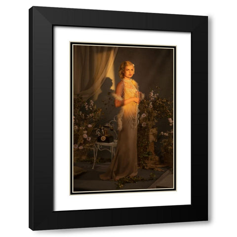 Waiting Black Modern Wood Framed Art Print with Double Matting by Durisova, Michaela