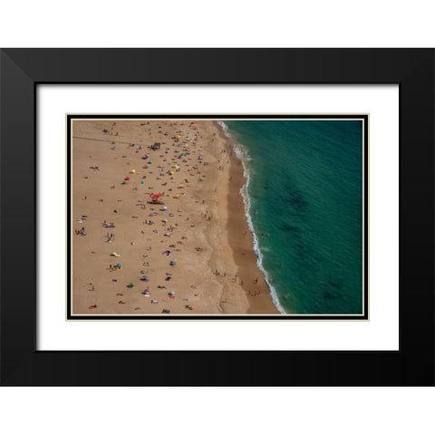 Colors Of The Atlantic Beach Black Modern Wood Framed Art Print with Double Matting by Kozuh, Primoz
