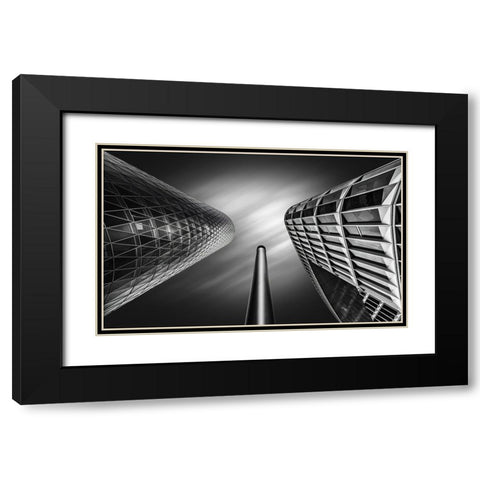 Searching The Light Black Modern Wood Framed Art Print with Double Matting by Figueras, Antoni