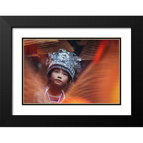 Saving Face - The Anthology - III Black Modern Wood Framed Art Print with Double Matting by Steverson, Michael