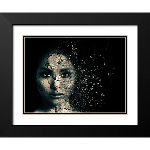 Broken Black Modern Wood Framed Art Print with Double Matting by Engelbos, Mieke