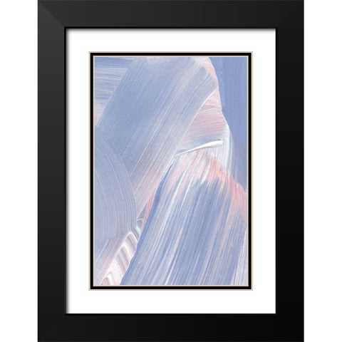 Pastel Brush Strokes Black Modern Wood Framed Art Print with Double Matting by Uplusmestudio