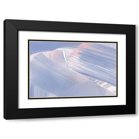 Pastel Brush Strokes Black Modern Wood Framed Art Print with Double Matting by Uplusmestudio