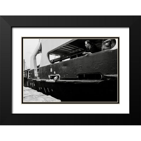 Roro Michalis Black Modern Wood Framed Art Print with Double Matting by Koulouridis, George