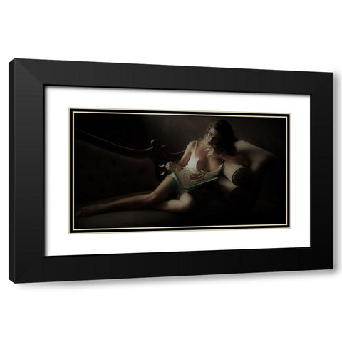 TstÂ•TutÂTa Titctu Black Modern Wood Framed Art Print with Double Matting by Gil, Yoram